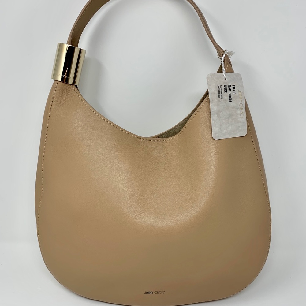 Jimmy Choo Stevie Leather Hobo Bag - Picture 4 of 7